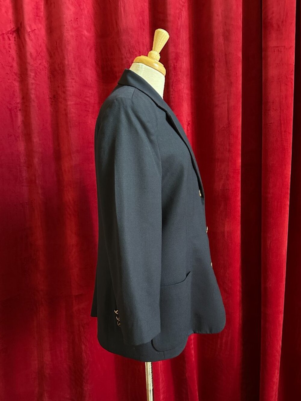 Lauren Ralph Lauren Navy Wool Blazer Gold Buttons 3d Crest Sz 12 - Picture 6 of 12